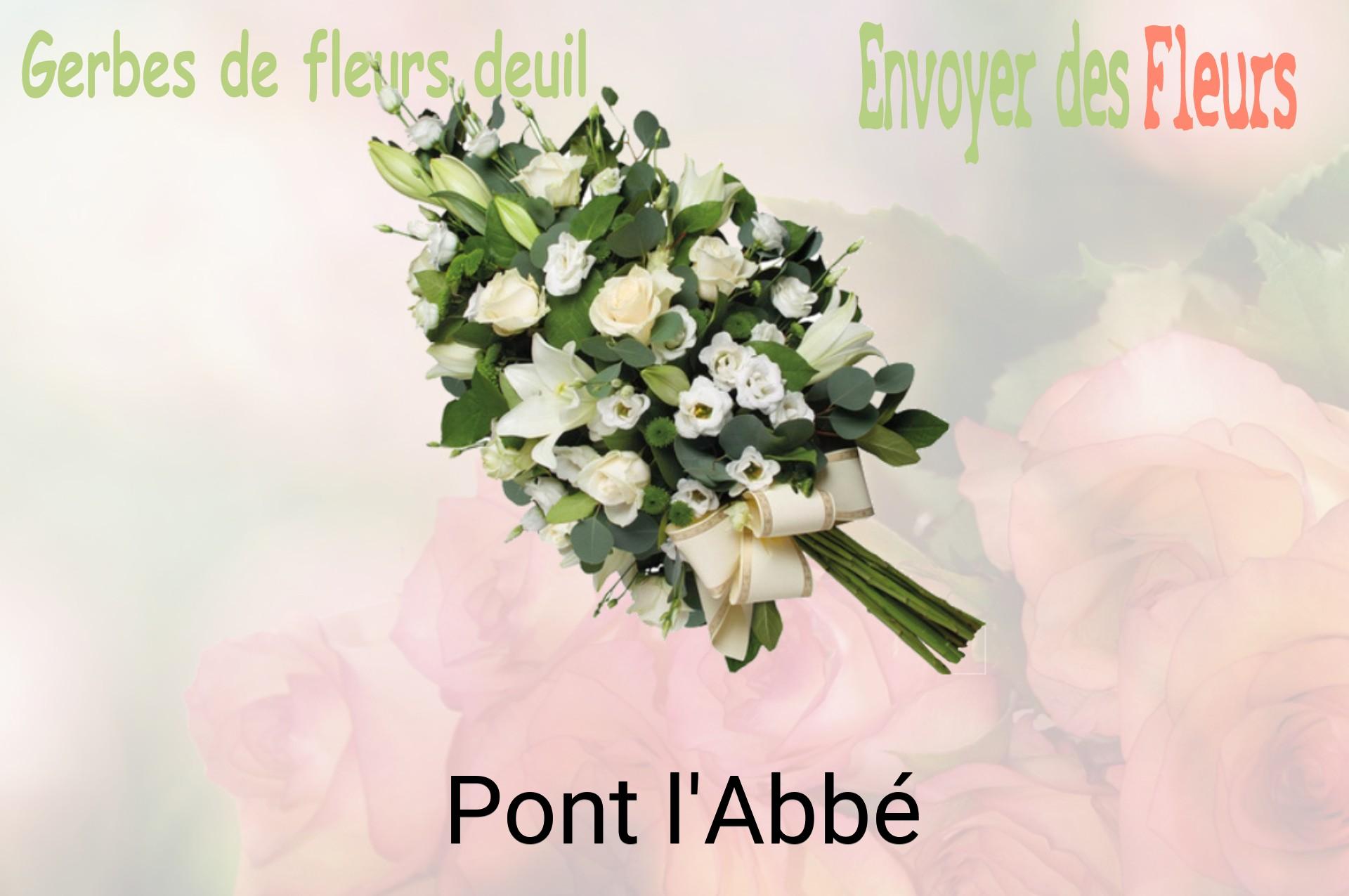 Gerbe de fleurs de deuil livrée à Pont-l'Abbé